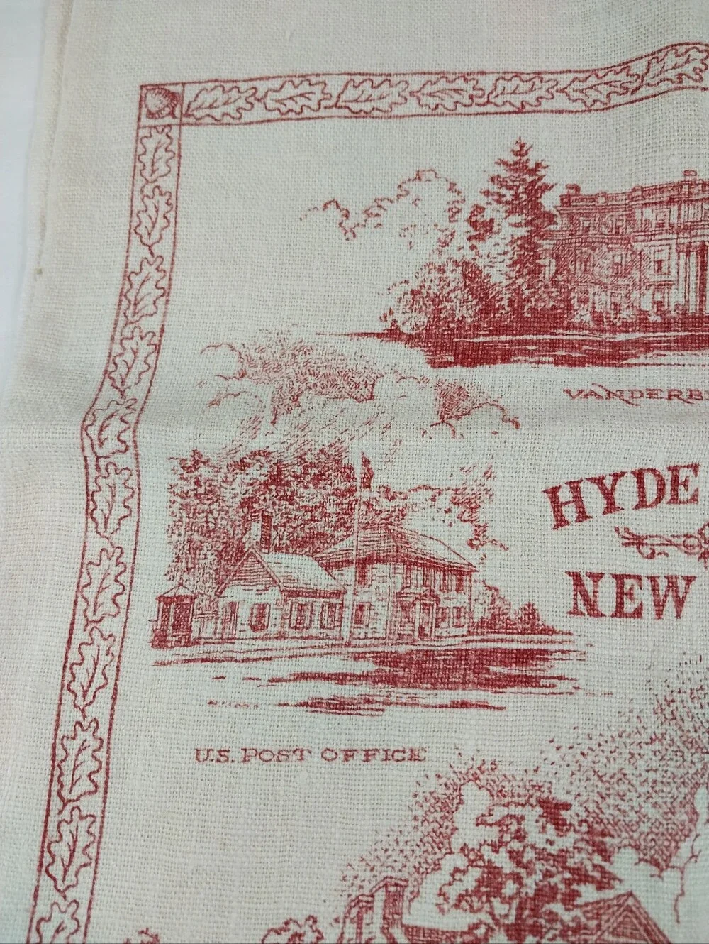 Vintage Kay Dee Hyde Park New York tea towel